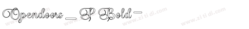 Opendoors_P Bold字体转换